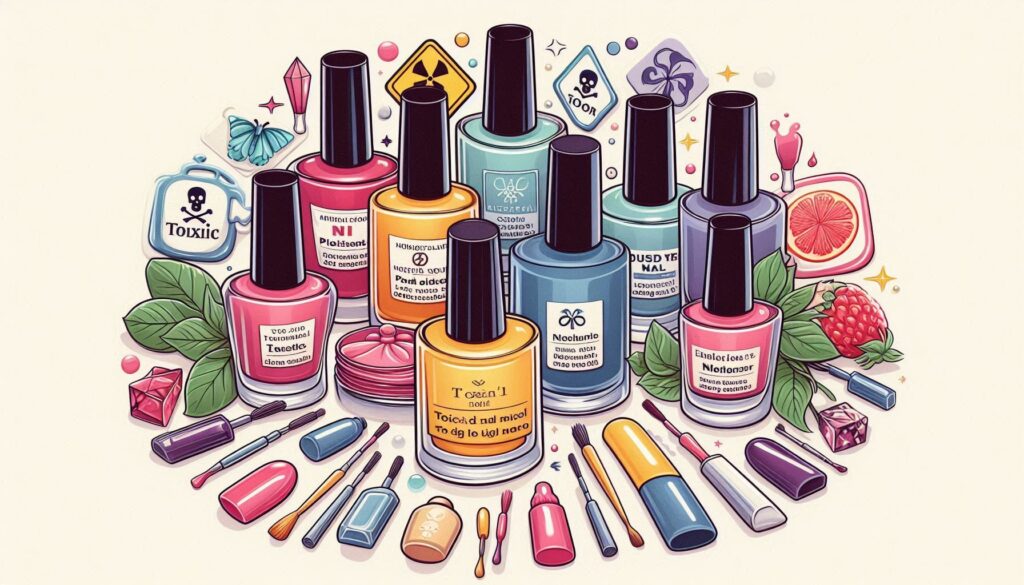 Esmaltes de uñas libres de tóxicos.