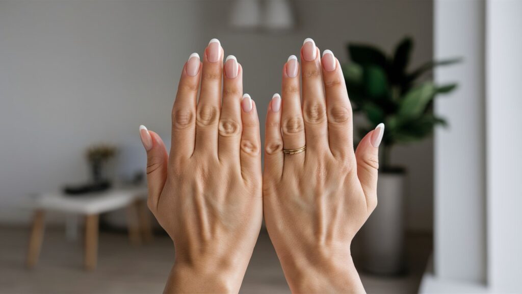 Uñas limpias y bien cuidadas.