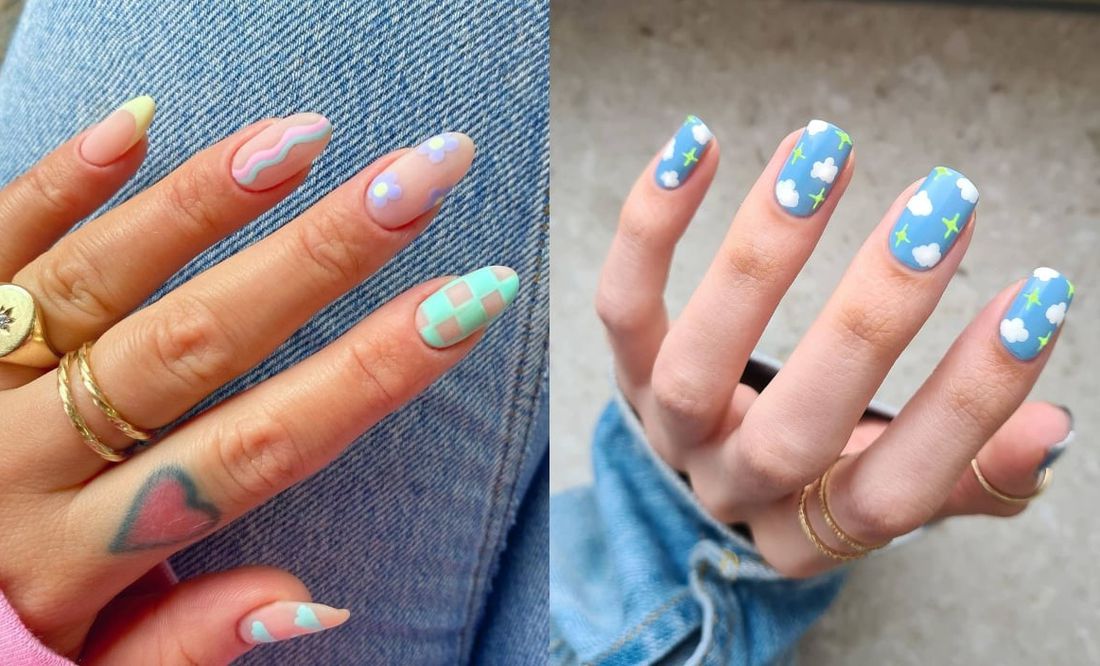 Estilos de nail art con colores pastel para primavera