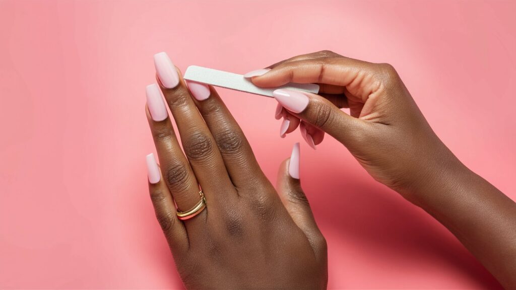 Lima suave para dar forma a uñas de gel.