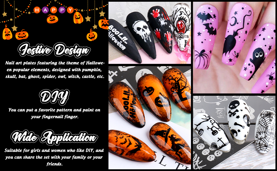 Ideas de estampados de uñas para Halloween
