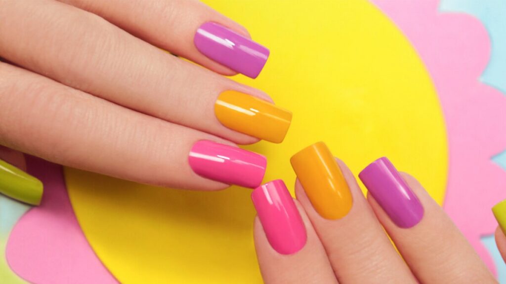 Ideas para combinar colores neón en tus uñas
