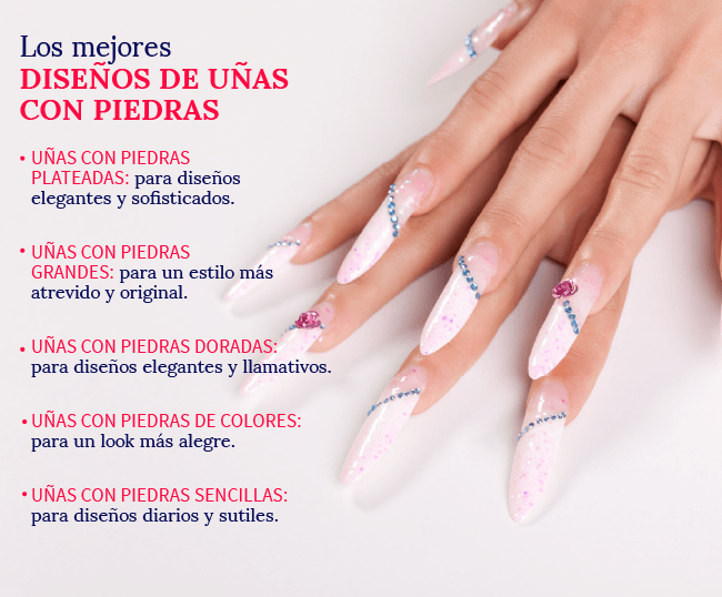 Ideas para decorar tus uñas con pedrería y brillos