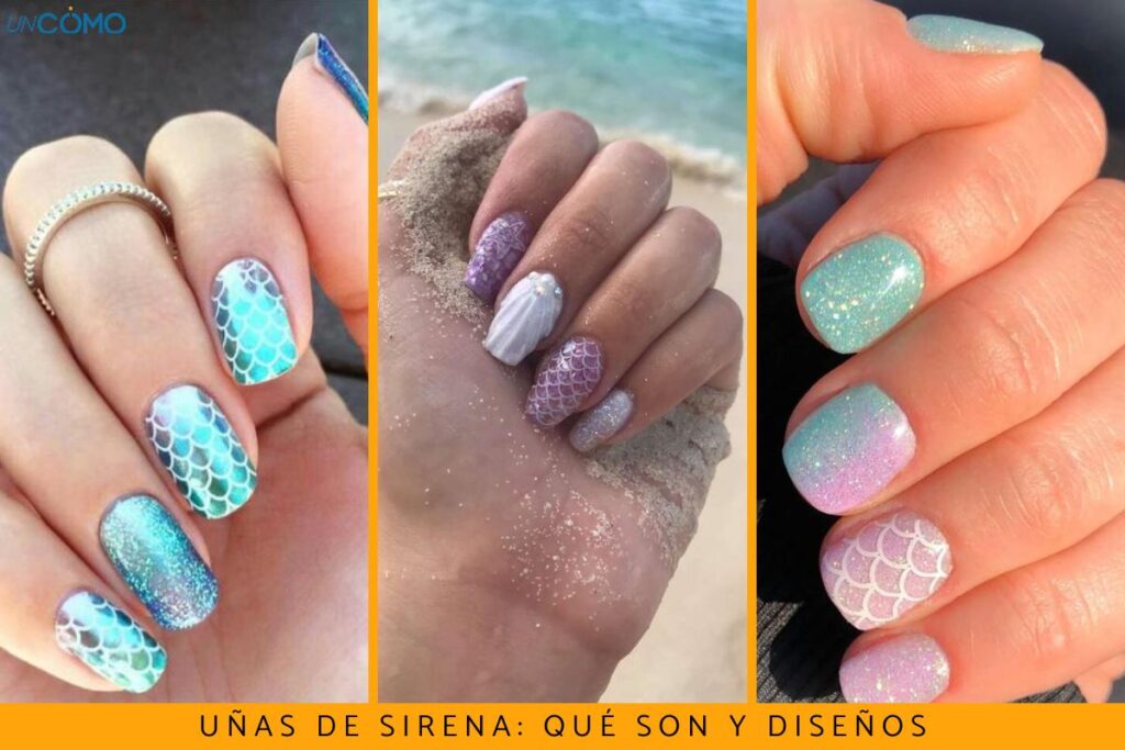 Inspiración de nail art con detalles metálicos