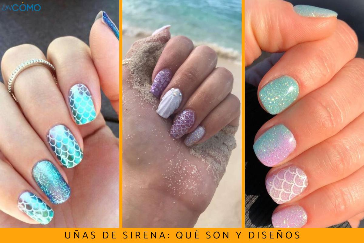 Inspiración de nail art con detalles metálicos