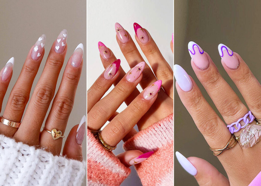 Inspiración de uñas con efecto mármol