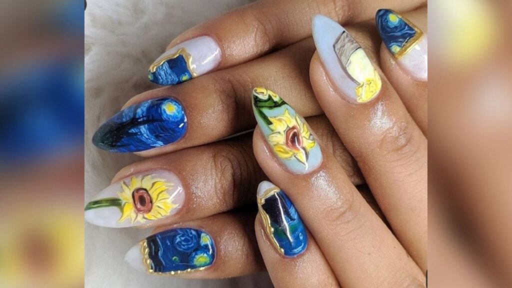 Nail art en uñas largas: diseños inspirados en la naturaleza