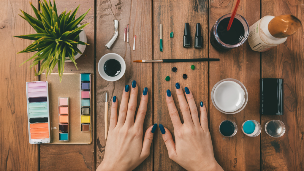 Materiales para efecto acuarela en uñas