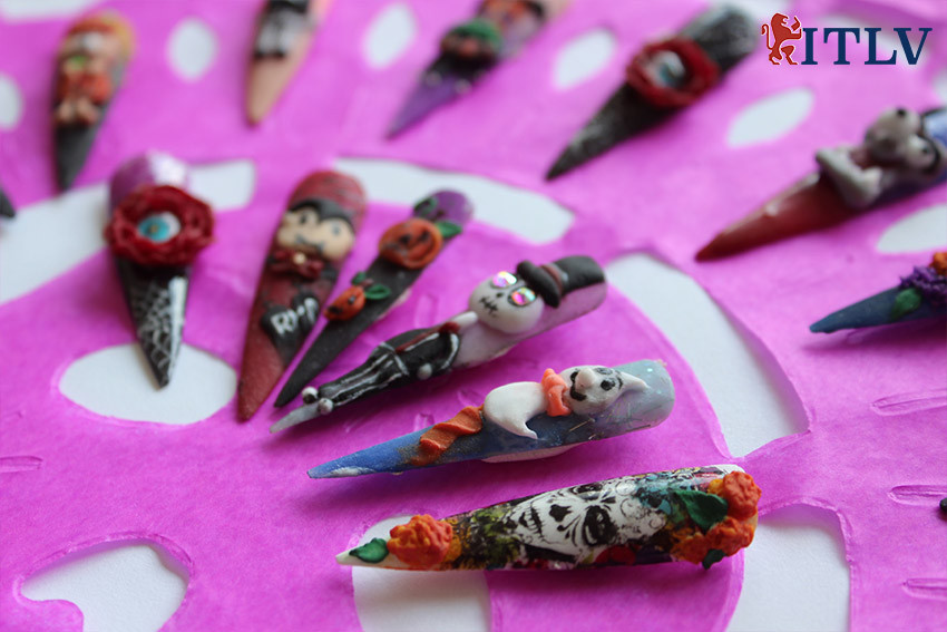 Técnica de uñas con dibujos en relieve